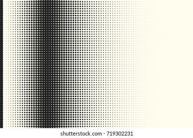 Comic halftone background. Vector retro dotted template for labels. White and black geometric gradient for pop art designs. Vintage backdrop with isolated pattern for cartoon book.