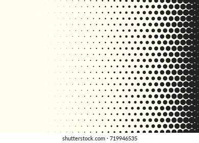 Comic halftone background. Vector retro dotted template for labels. White and black geometric gradient for pop art designs. Vintage backdrop with isolated pattern for cartoon book.
