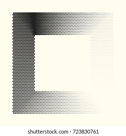 Comic halftone background. Vector retro dotted template for labels. White and black geometric gradient for pop art designs. Vintage backdrop with isolated pattern for cartoon book.