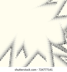 Comic halftone background. Vector retro dotted template for labels. White and black geometric gradient for pop art designs. Vintage backdrop with isolated pattern for cartoon book.