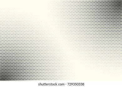 Comic halftone background. Vector retro dotted template for labels. White and black geometric gradient for pop art designs. Vintage backdrop with isolated pattern for cartoon book.