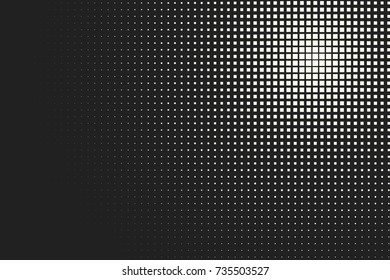 Comic halftone background. Vector retro dotted template for labels. White and black geometric gradient for pop art designs. Vintage backdrop with isolated pattern for cartoon book.