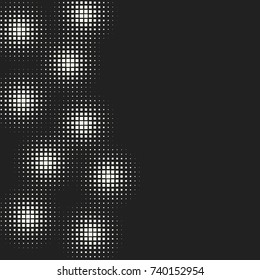 Comic halftone background. Vector retro dotted template for labels. White and black geometric gradient for pop art designs. Vintage backdrop with isolated pattern for cartoon book.