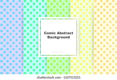 comic halftone colorful background. geometric vector abstract design. EPS10.