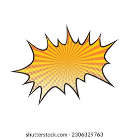 Explosión de arte pop de halftone cómico
