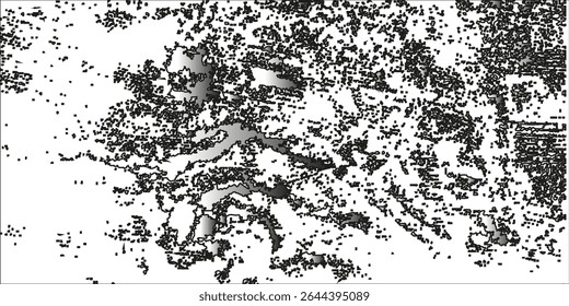Comic halftone wave background. Dotted curved flow wallpaper. Abstract textured fluid backdrop. Black grit pop art swoosh element for poster, banner, overlay, card, brochure, flyer, leaflet