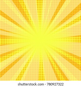 comic halftone yellow background. geometric concept vector abstract design. EPS10