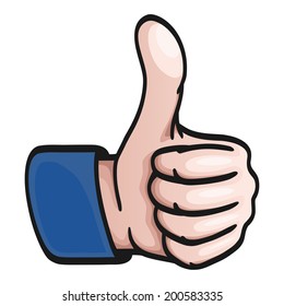 Comic Hand Thumbs Stock Vector (Royalty Free) 200583335 | Shutterstock