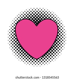 comic heart isolated icon