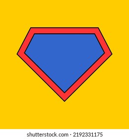 Comic Hero Icon Symbol Shield Isolated Stock Vector (Royalty Free ...