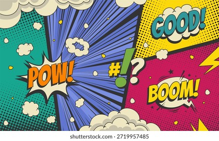 Fondo de humor cómico divertido tema colorido