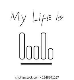 Comic humoristic Vector graph icon, picture graphics useful for informal, unofficial presentation, submission, report, concept and introduction. Economic diagram demonstrates emotional specificity 