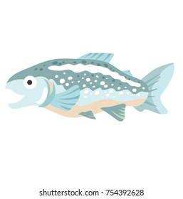 comic illustration of an open-mouthed fish
