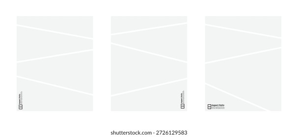 Comic inspired photo collage frame template set designed in 4:5 aspect ratio