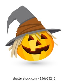 comic jack o' lantern - Halloween vector illustration