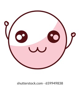 comic kawaii emoticon character