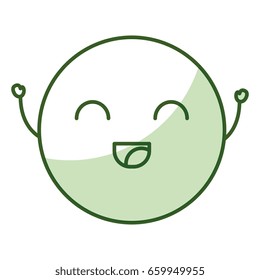 comic kawaii emoticon character