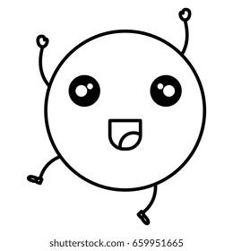 comic kawaii emoticon character