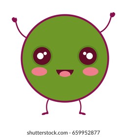 comic kawaii emoticon character