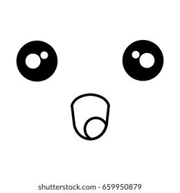 comic kawaii face emoticon