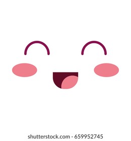 comic kawaii face emoticon