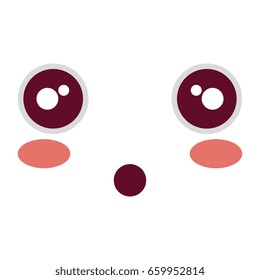 comic kawaii face emoticon