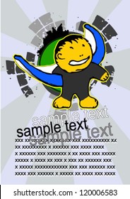 comic kite zone. vector illustration.