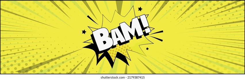 Comic lettering BAM on white background - Vector illustration