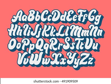 Comic Lettering Font Vector Alphabet