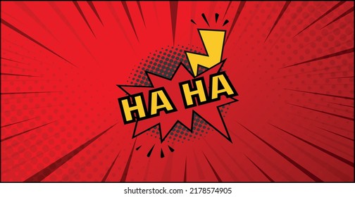 Comic lettering HA-HA on white background - Vector illustration