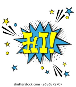 Comic-Schriftzug hallo. Helle Cartoon-Illustration im Retro-Pop-Art-Stil. Comic Text Soundeffekte. EPS 10.