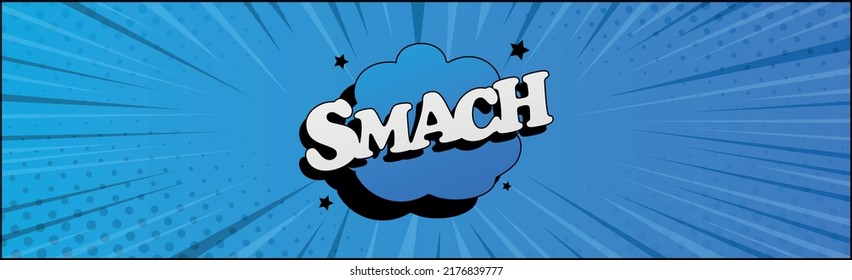 Comic lettering SMACH on white background - Vector illustration