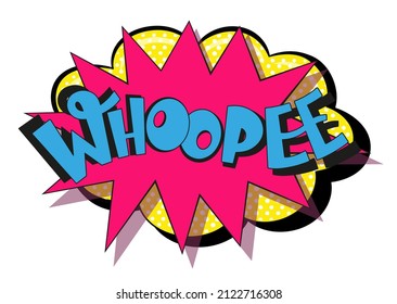 Comic Lettering Whoopee Vector Bright Cartoon Stock Vector (Royalty ...