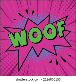 Comic Lettering Woof On White Background Stock Vector (Royalty Free ...