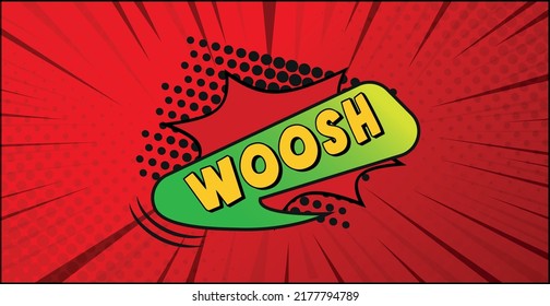 Grabación de comics WOOSH en fondo blanco - Ilustración vectorial