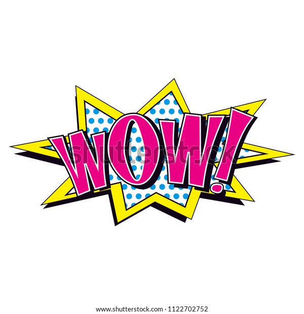 Comic Lettering Wow Vector Bright Cartoon Stock Vector (Royalty Free ...