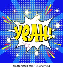 Comic Lettering Yeah Vector Bright Cartoon Stock Vector (Royalty Free ...