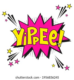 Comic Lettering Yippee Vector Bright Cartoon Stock Vector (Royalty Free ...