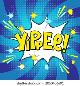 Comic Lettering Yippee Vector Bright Cartoon Stock Vector (Royalty Free ...