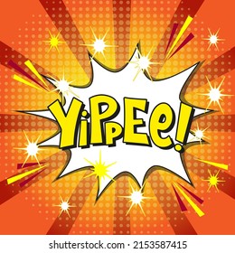 Comic Lettering Yippee Vector Bright Cartoon Stock Vector (Royalty Free ...