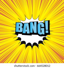 Comic Light Explosion Poster Blue Bang Stock Vector (Royalty Free ...