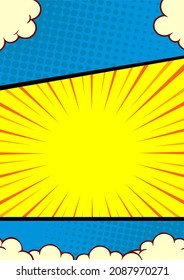 comic magazine cover background template