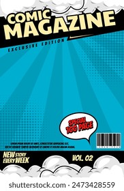 comic magazine cover background template