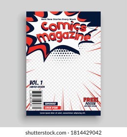 diseño de plantillas de portada de revistas cómicas