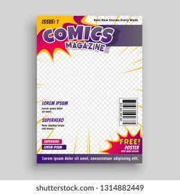 Comic Magazine Cover Template Design