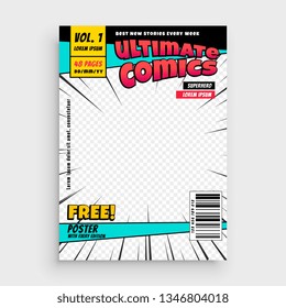 comic magazine front page layout design