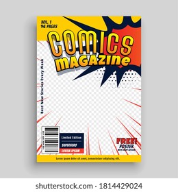comic magazine presentation book cover template design