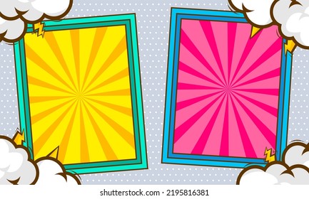 Comic magazine versus fight background template