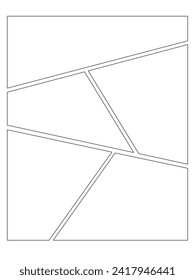 Comic or Manga background, pop art backdrops in frames and panel for mangaka or comic artists