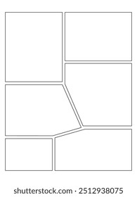 Comic or Manga background, pop art backdrops in frames and panel for mangaka or comic 